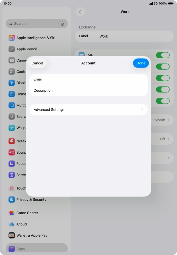 Press Advanced Settings.