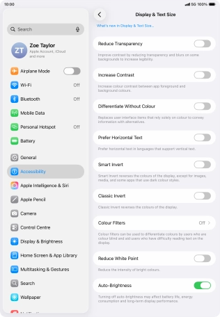 Press the indicator next to 