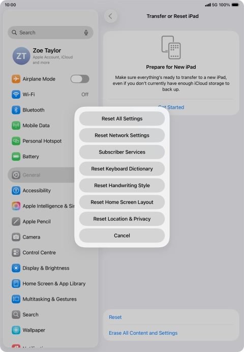 Press Reset Network Settings.