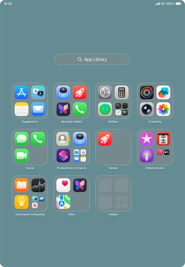 The app is now placed in the Hidden folder in the App Library.