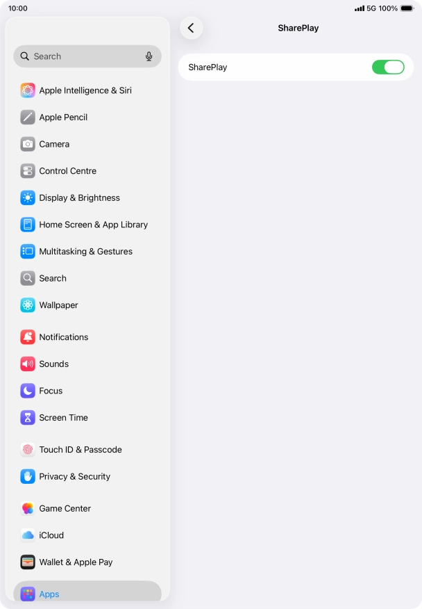 Press the indicator next to 