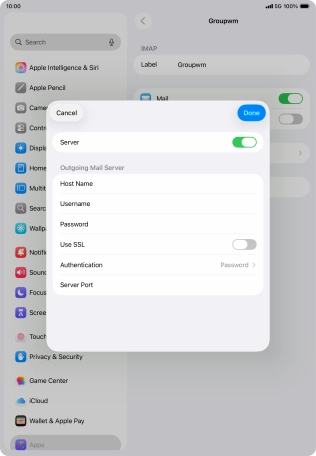 Press the indicator next to 