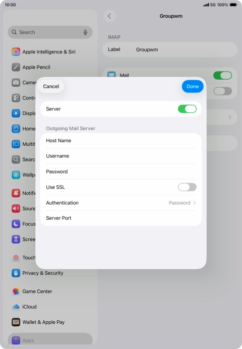 Press the indicator next to 