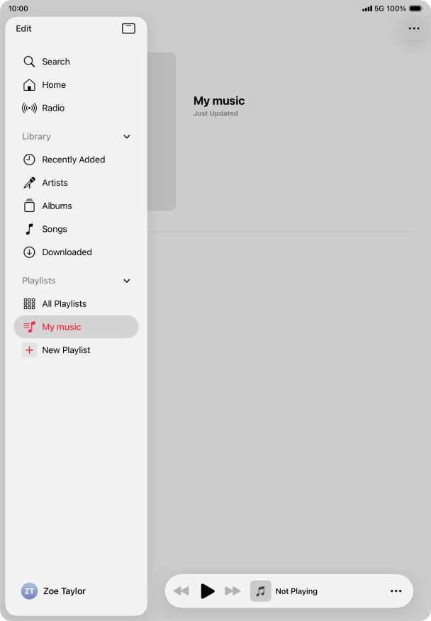 Press anywhere on the screen.