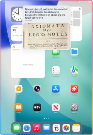 Ask questions or ask Siri to find information on the internet.