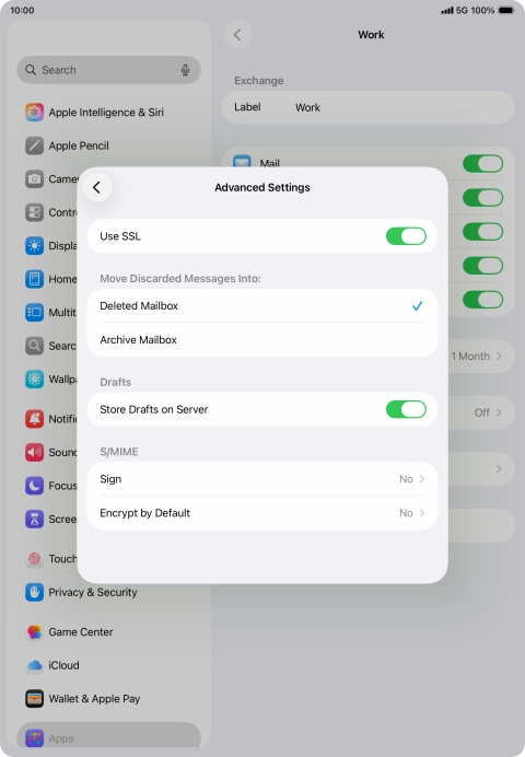 Press the indicator next to 