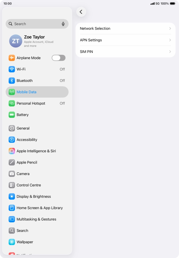Press Network Selection.