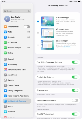 Press Windowed Apps.