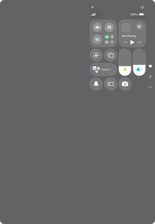 Press the flight mode icon to turn the function on or off.
