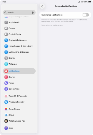 Press the indicator next to 