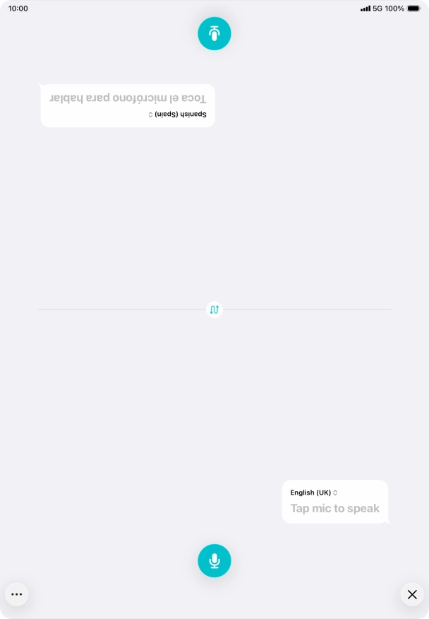 Press the end icon to end two-way view.