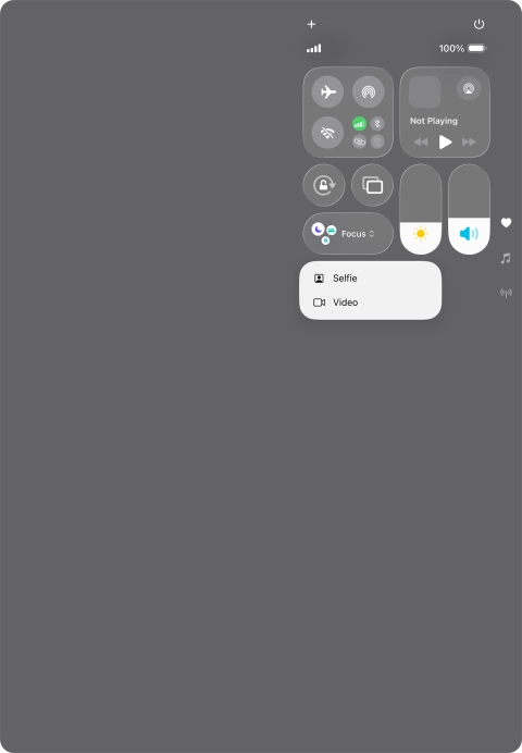 Press and hold the required function to see more actions.