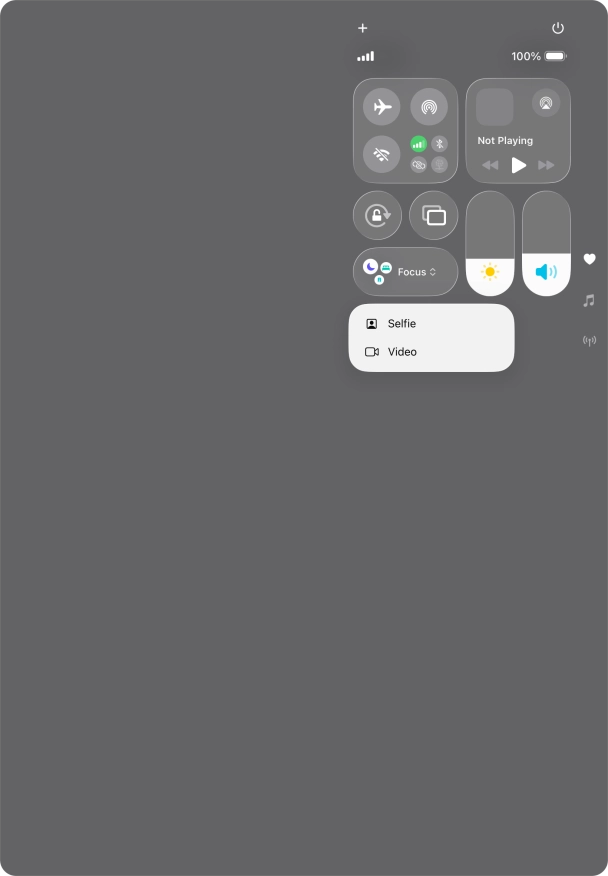 Press and hold the required function to see more actions.