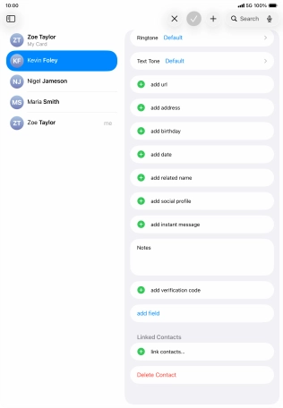 Press link contacts....