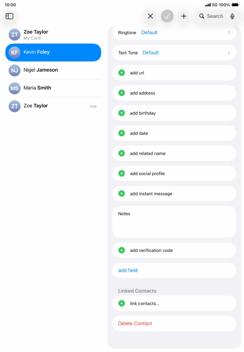 Press link contacts....