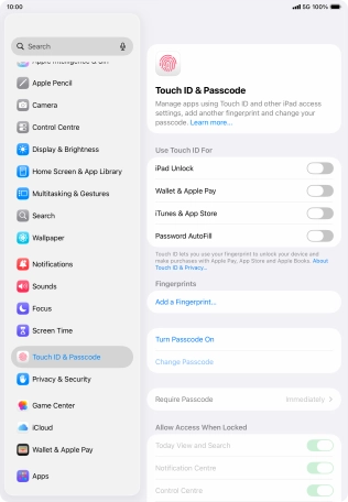 Press Add a Fingerprint... and follow the instructions on the screen to add your fingerprint.