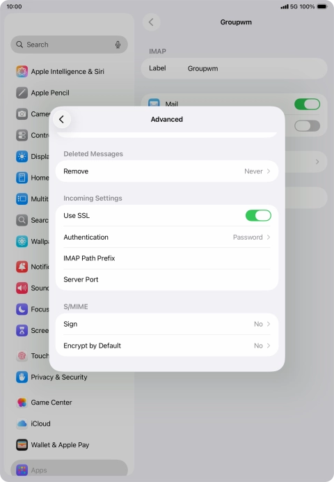 Press Authentication.