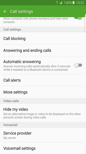 Press Voicemail settings.