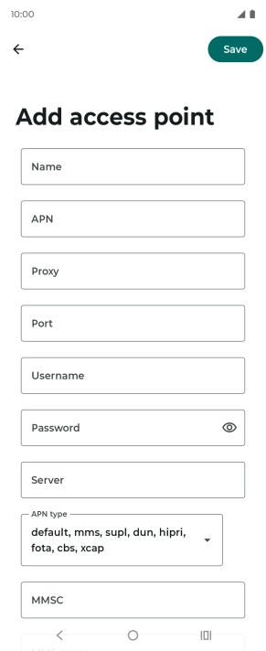 Press Name and key in Vodafone MMS.