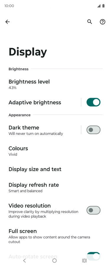Press Dark theme.