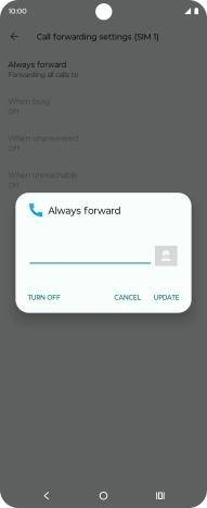 Press TURN OFF.
