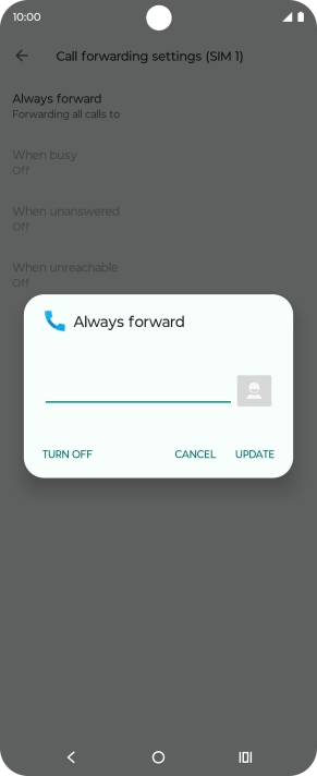 Press TURN OFF.