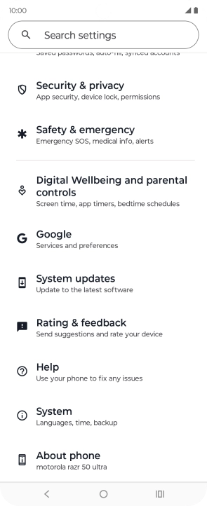 Press System updates.