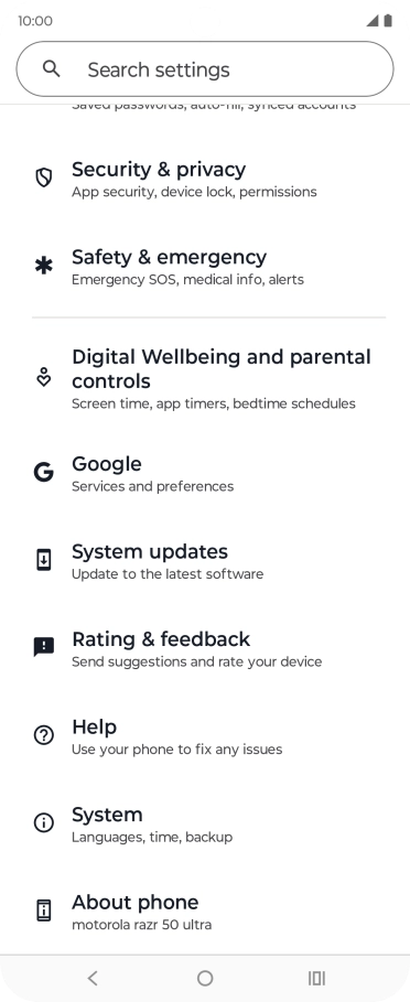 Press System updates.