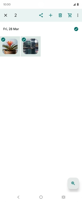 Press the share icon.