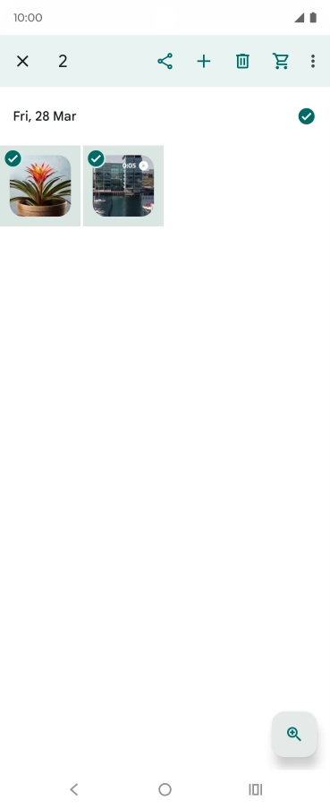 Press the share icon.