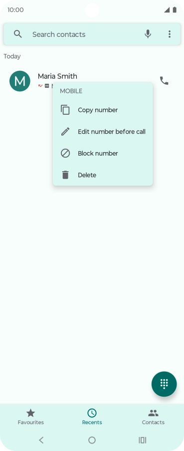 Press Block number.