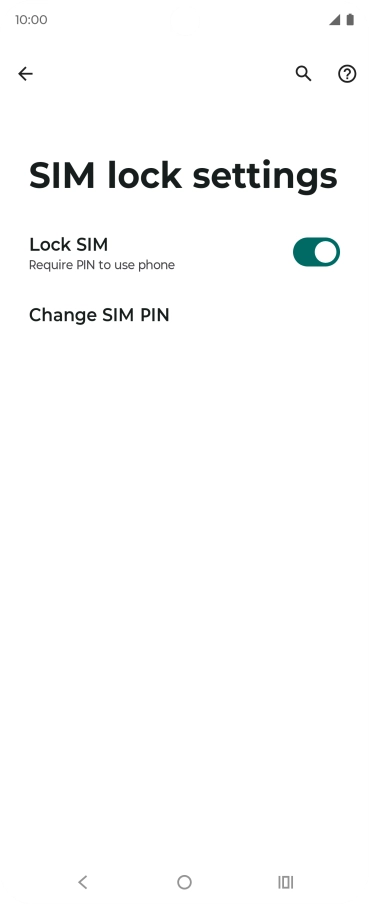 Press Change SIM PIN.