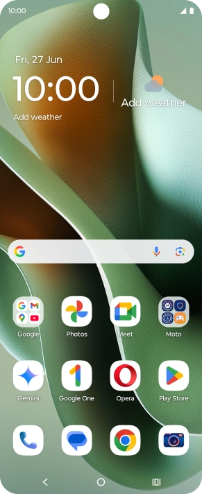 Slide your finger downwards starting from the top right side of the screen.