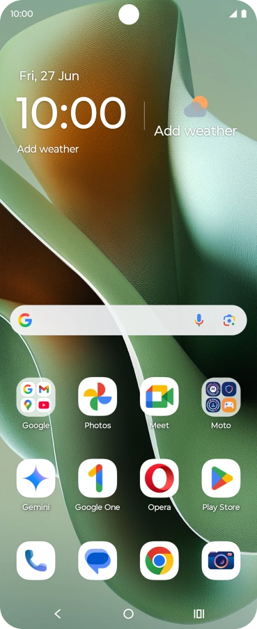 Slide your finger downwards starting from the top right side of the screen.