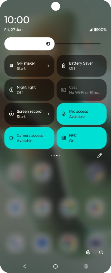 Press the battery saver mode icon.