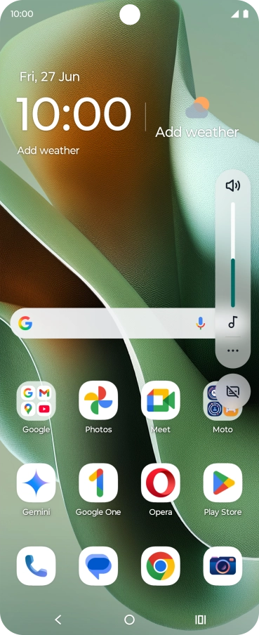 Press the sound mode icon the necessary number of times to turn vibration on or off.