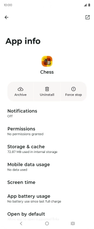 Press Storage & cache.