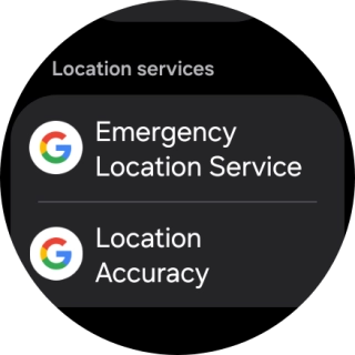 Press Emergency Location Service.