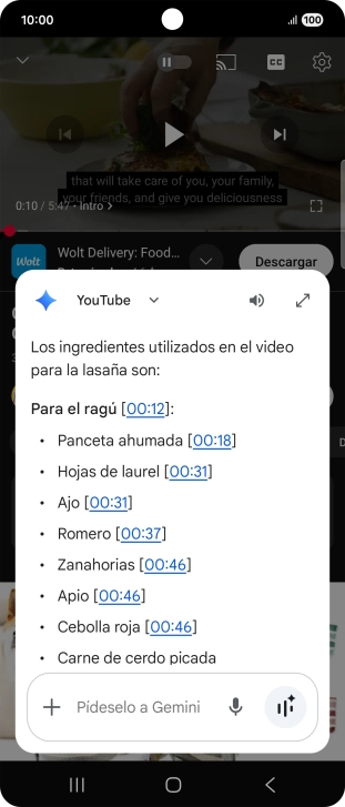 La respuesta de Gemini a tu pregunta se visualiza ahora en la pantalla.