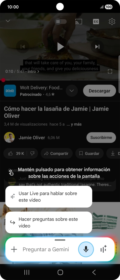 Pulsa Hacer preguntas sobre este vídeo.