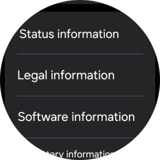 Press Status information.