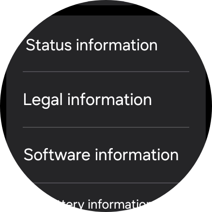 Press Status information.