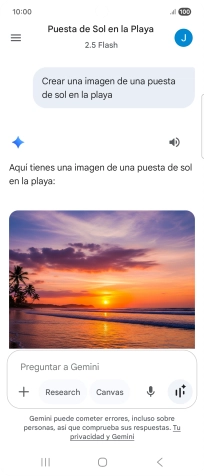 También puedes pedir a Gemini que genere una fotografía partiendo de tu descripción.