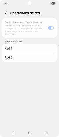 Pulsa la red deseada.