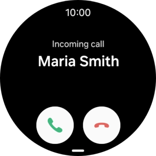 Press the accept call icon and slide your finger upwards to answer the call.