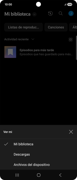 Pulsa una categoría y desplázate al archivo de música deseado.