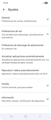 Pulsa Actualizar aplicaciones automáticamente.