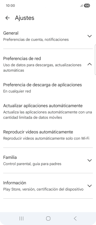Pulsa Actualizar aplicaciones automáticamente.