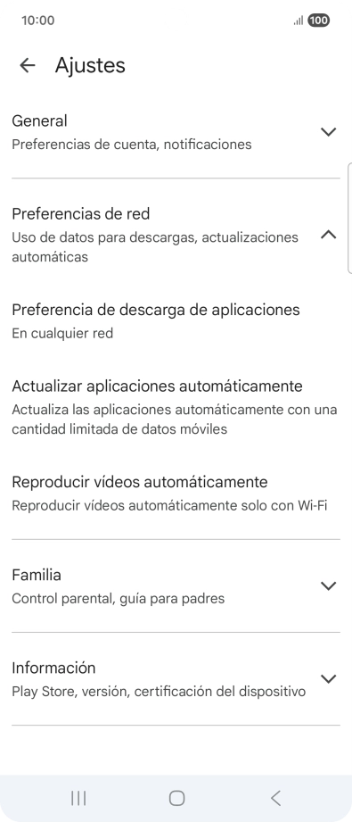 Pulsa Actualizar aplicaciones automáticamente.