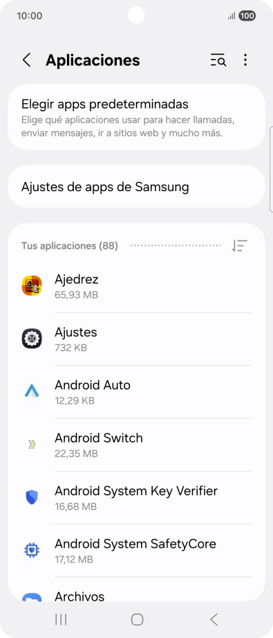 Pulsa la app deseada.